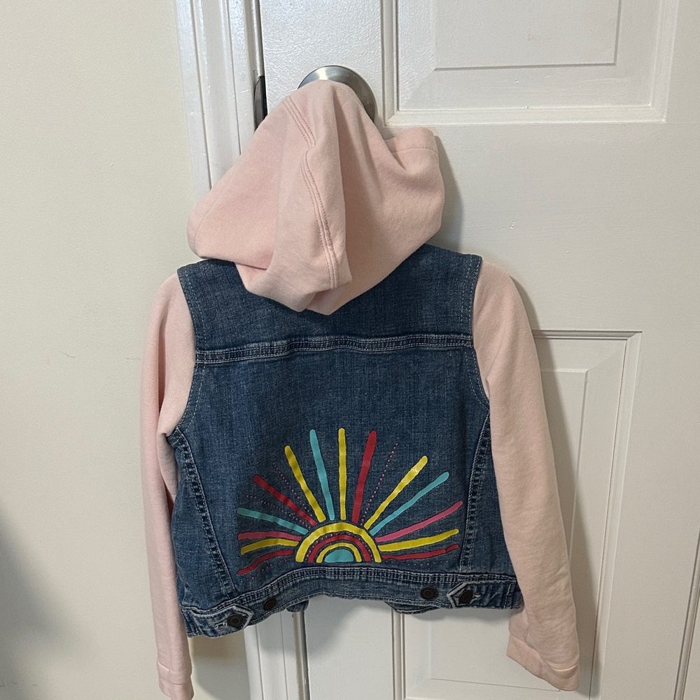 Tucker + Tate Blue Denim Jacket with Pink Sleeves